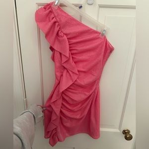 C/MEO As it Goes Dress in Pink Sequin